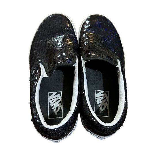 VANS OTW Black Sequin Slip On Skating Casual Shoes Sneakers Women's 5.5 - Picture 4 of 10